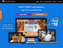 Tablet Screenshot of nyfoodhandlers.com